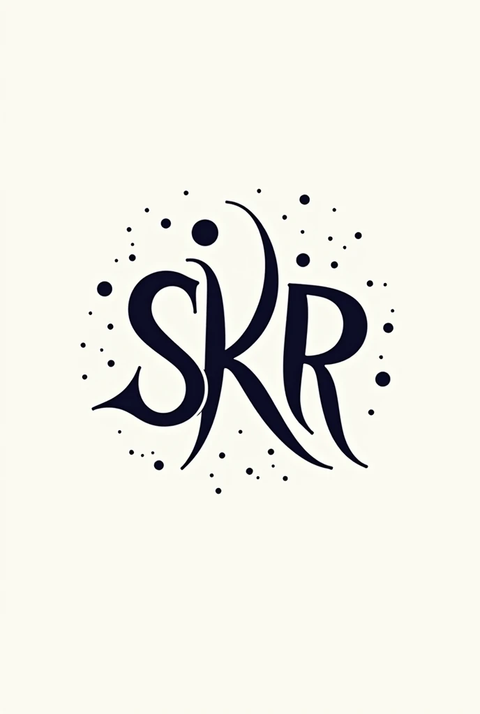 Create a studio logo with SKR name which should describe dance in the logo creative....the words itself should be in dance resembling