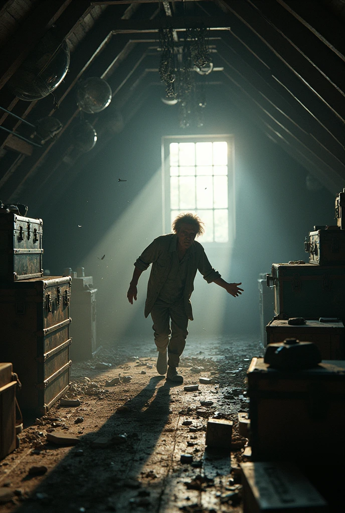 Earthquake inside an attic