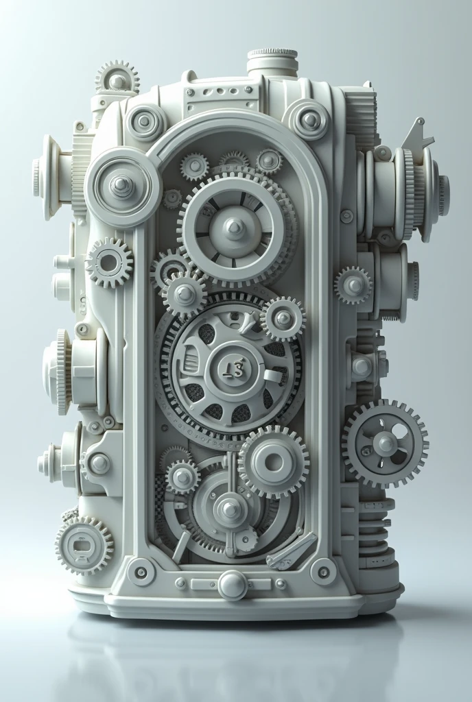 About 3D printing, that has gears and the word "L3" and that it resembles a 3D print