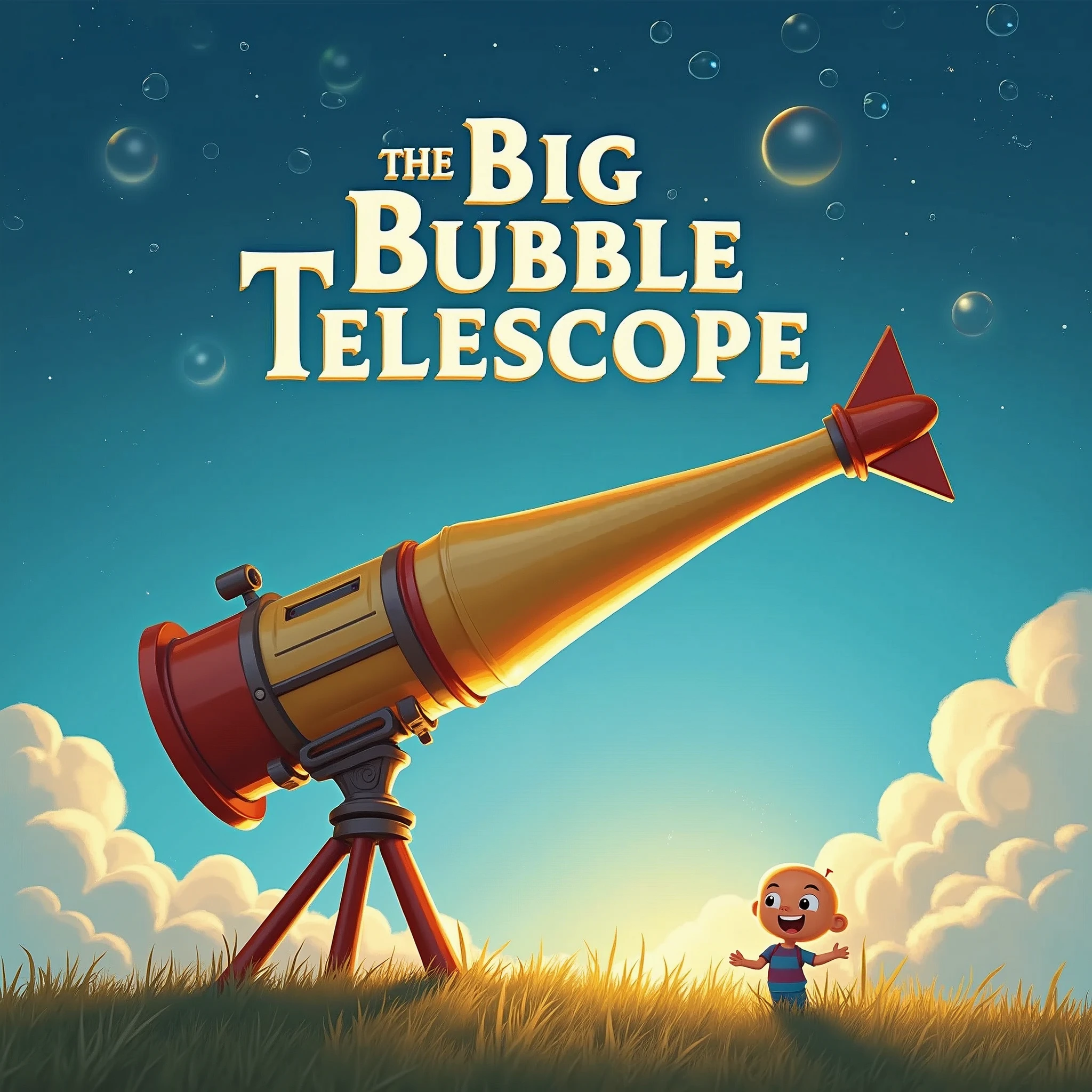 A movie poster for a baby movie called “The Big Bubble Telescope”