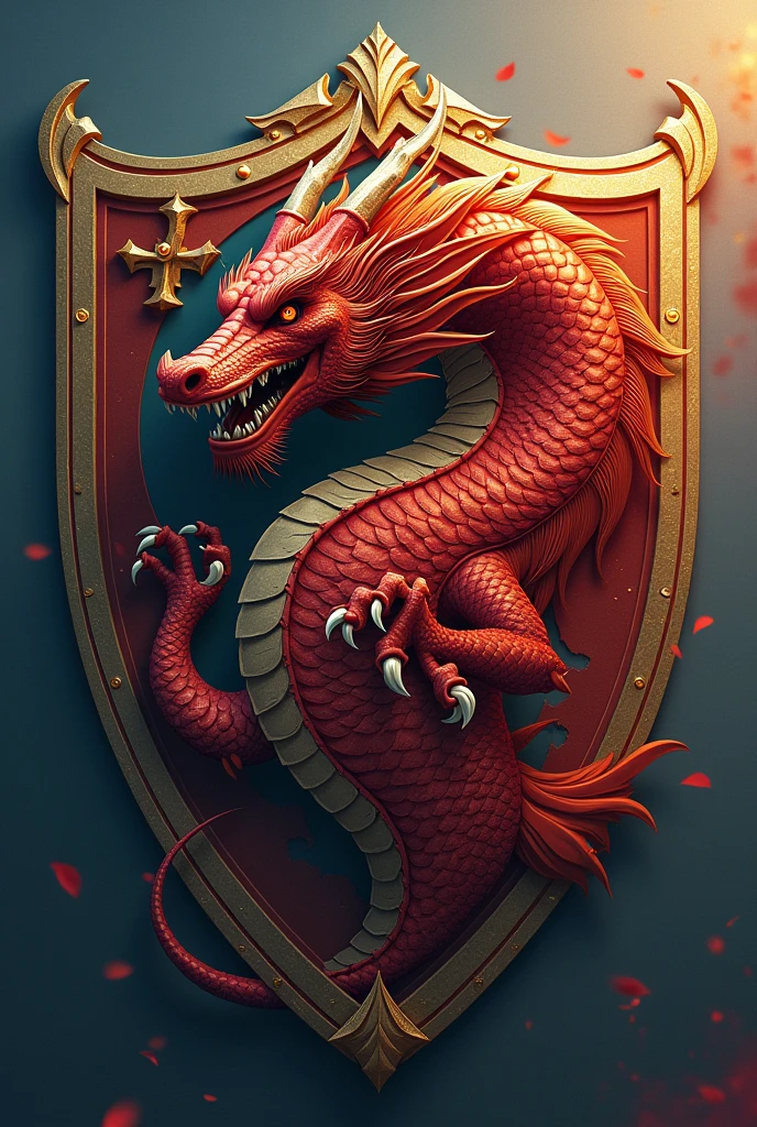 Football Team Dragon Shield Logo
