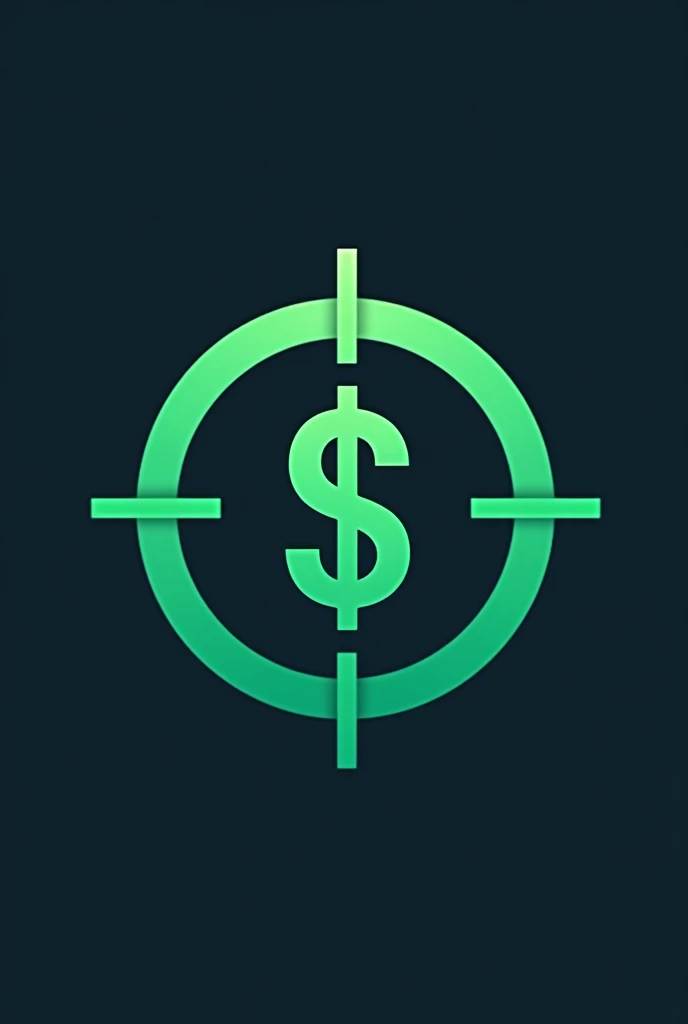 Create a modern and professional logo for a personal finance YouTube channel. The logo should incorporate elements such as a eye-catching containing a dollar bill but the borders of the bill is outline like a cross-hair. Use a color palette that conveys trust and stability.The logo should include two lower case F's in the center of the cross-hair and the channel name 'Focused Funds' under in a bold, contemporary font. The overall look should be clean, engaging, and suitable for digital platforms