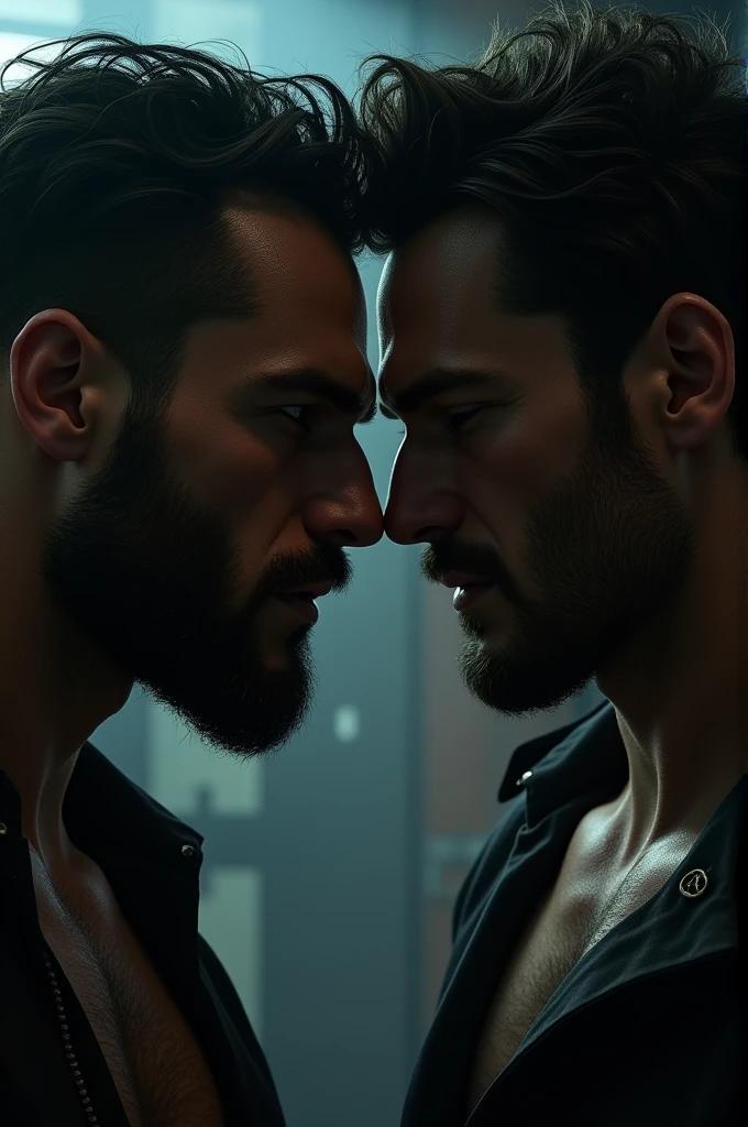 Bad boys whispering to ear super realistic