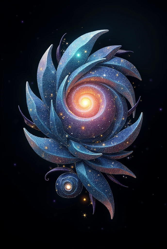 Galaxy-inspired wallet brooch
