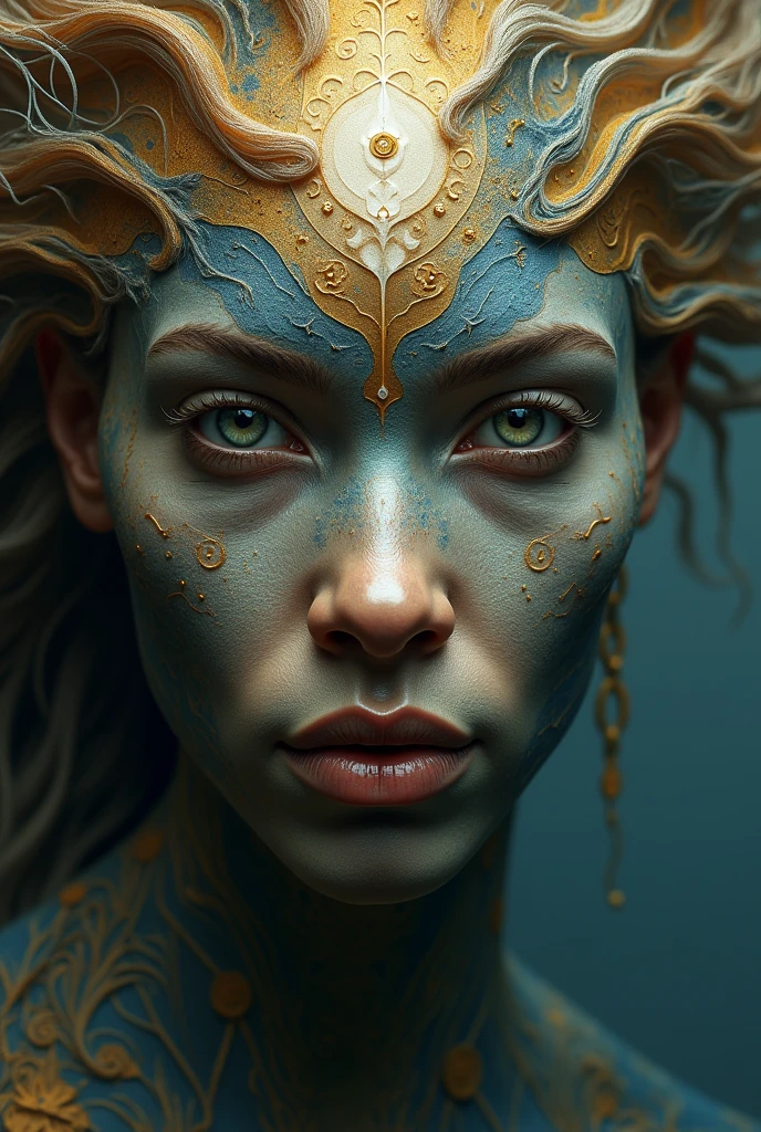 I am the face of different races of real time white and dark that carries memories of all the dimensions that have been visited, the threads of time are becoming more and more noticeable., The message I want to give is that if dimensions exist , the style is my real , 48k rules of thirds shadows for more volume finished in photoashoip