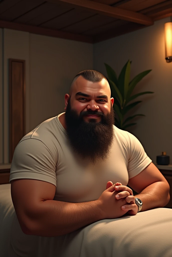 Semi-chubby masseur with thick eyebrows
Buzz cut Dominican beard
