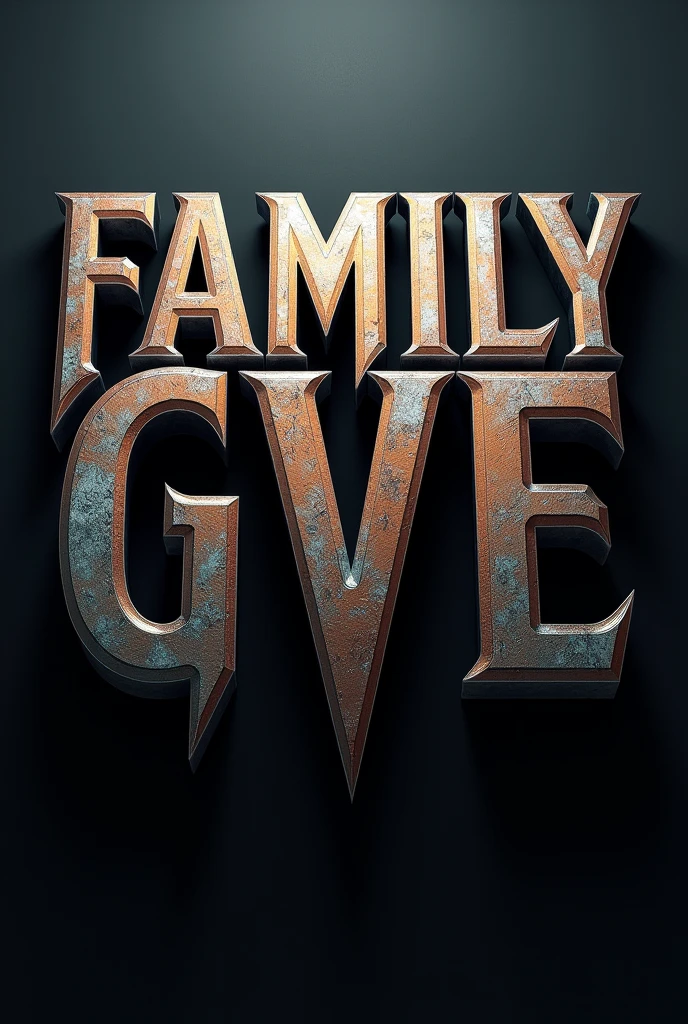 Create a 3D gangster symbol "Family Gve"