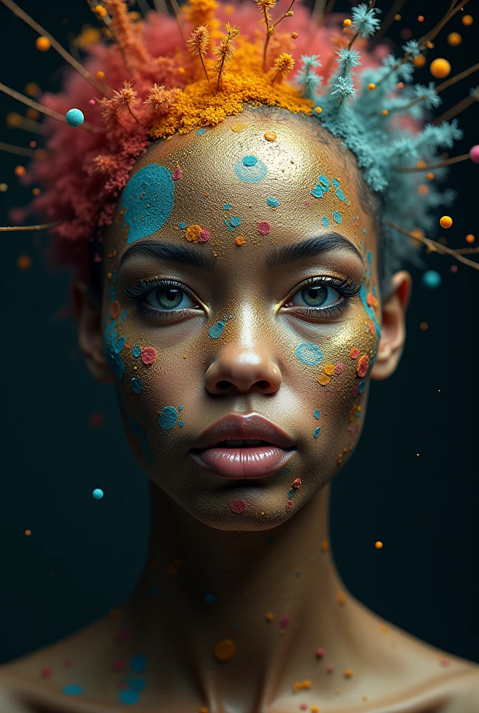 I am the face of different races of real time white and dark that carries memories of all the dimensions that have been visited, the threads of time are becoming more and more noticeable., The message I want to give is that if dimensions exist , the style is my real , 48k rules of thirds shadows for more volume finished in photoashoip