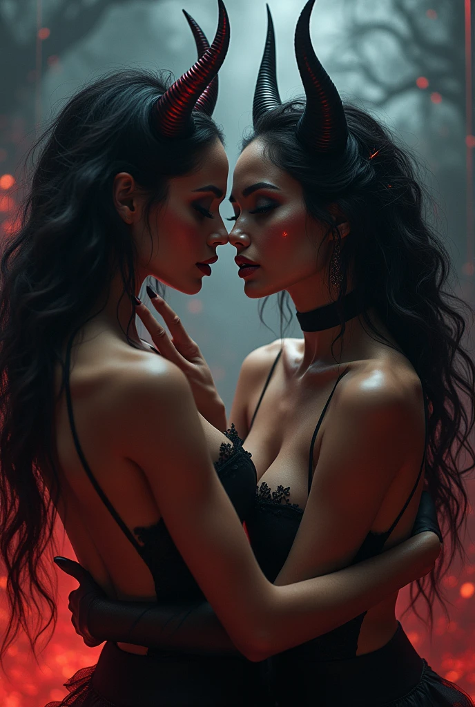 Adriana Lima and Catriona gray as a succubus