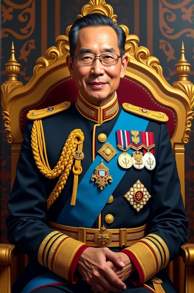King Bhumibol Adulyadej (Rama IX) looked