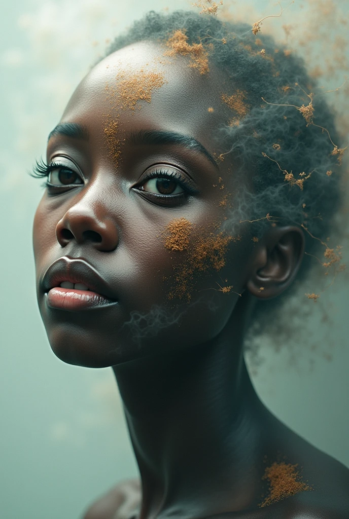 I am the face of different races of real time white and dark that carries memories of all the dimensions that have been visited, the threads of time are becoming more and more noticeable., The message I want to give is that if dimensions exist , the style is my real , 48k rules of thirds shadows for more volume finishes in photoshop a lot of difference in shots 