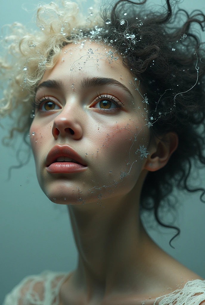 I am the face of different races of real time white and dark that carries memories of all the dimensions that have been visited, the threads of time are becoming more and more noticeable., The message I want to give is that if dimensions exist , the style is my real , 48k rules of thirds shadows for more volume finishes in photoshop a lot of difference in shots 