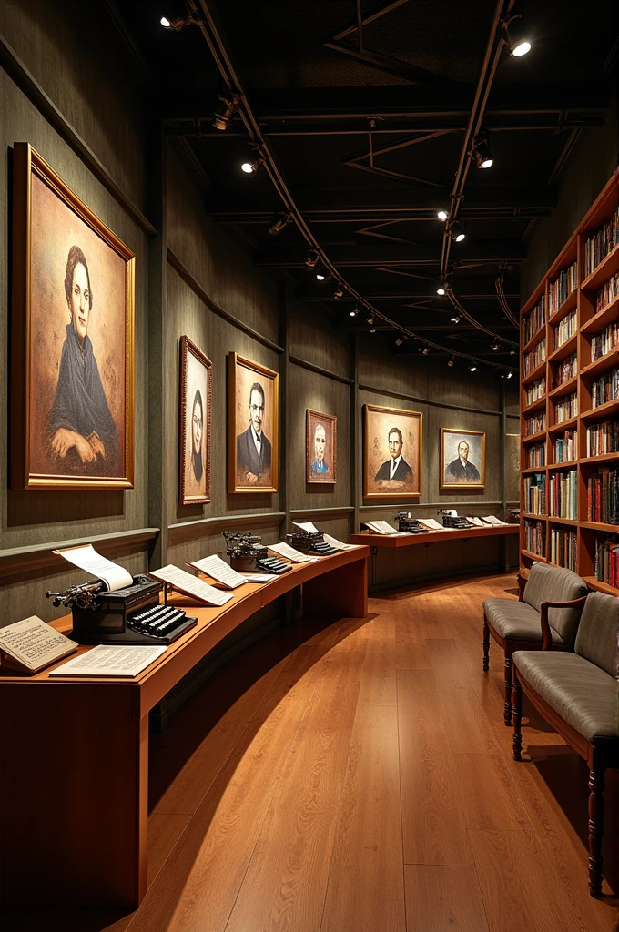 Pictures of a book and author exhibition