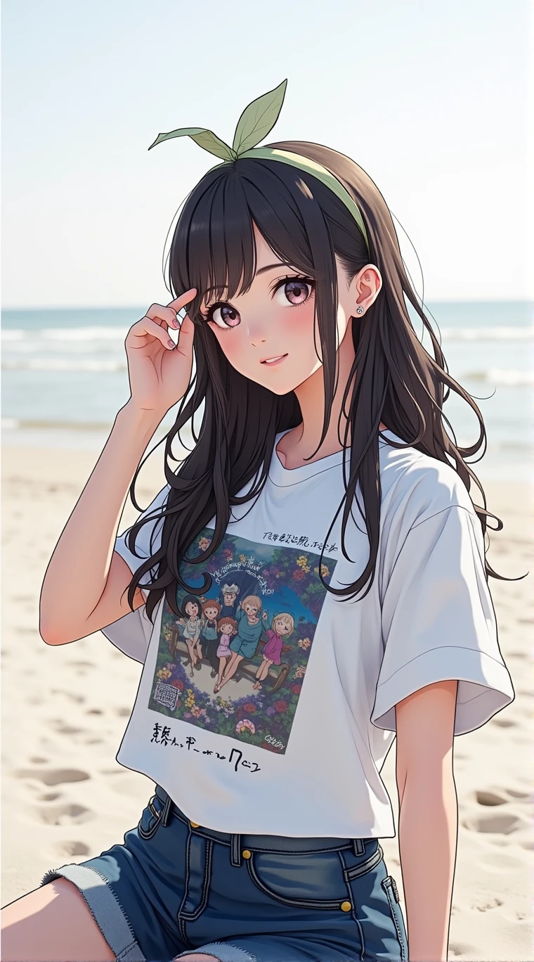 リアルなphotograph、Pay attention to the face of the cute idol high school girl、bikini、Beautiful way to sit , M-shaped feet, photograph,