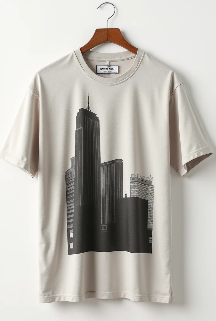 Oversized t-shirt print design with a streetwear style and a minimalist touch