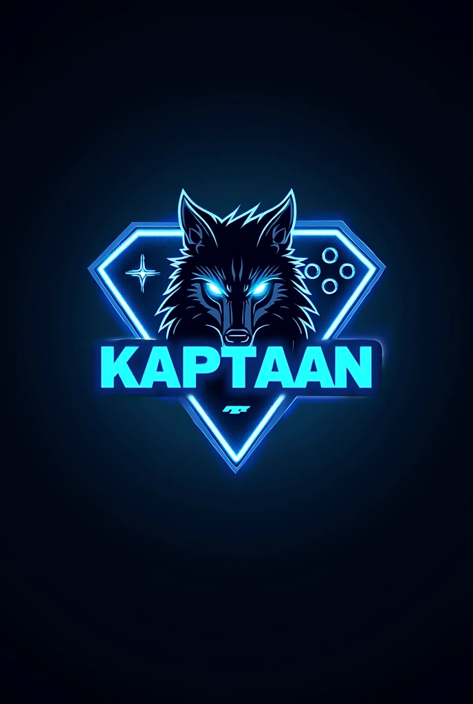 PROMPT This is a gaming logo that features the name "KAPTAAN" in a futuristic font and a neon blue color. and wolf Anime avtar, The logo also has a stylized controller icon and a logo in the logo. The logo is designed to be attractive and eye-catching, and to appeal to gaming enthusiasts and YouTube viewers. I hope you like it. EDITING