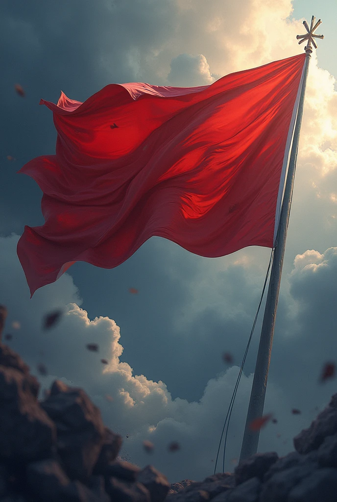 with flag