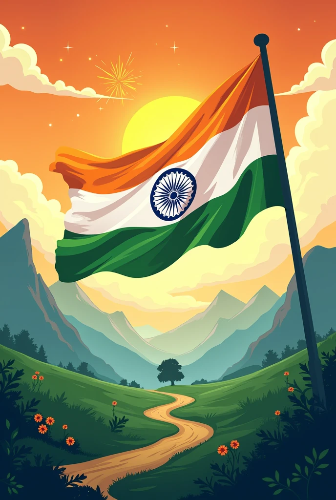 I want to create independence day India poster for my shop spectrum autocare