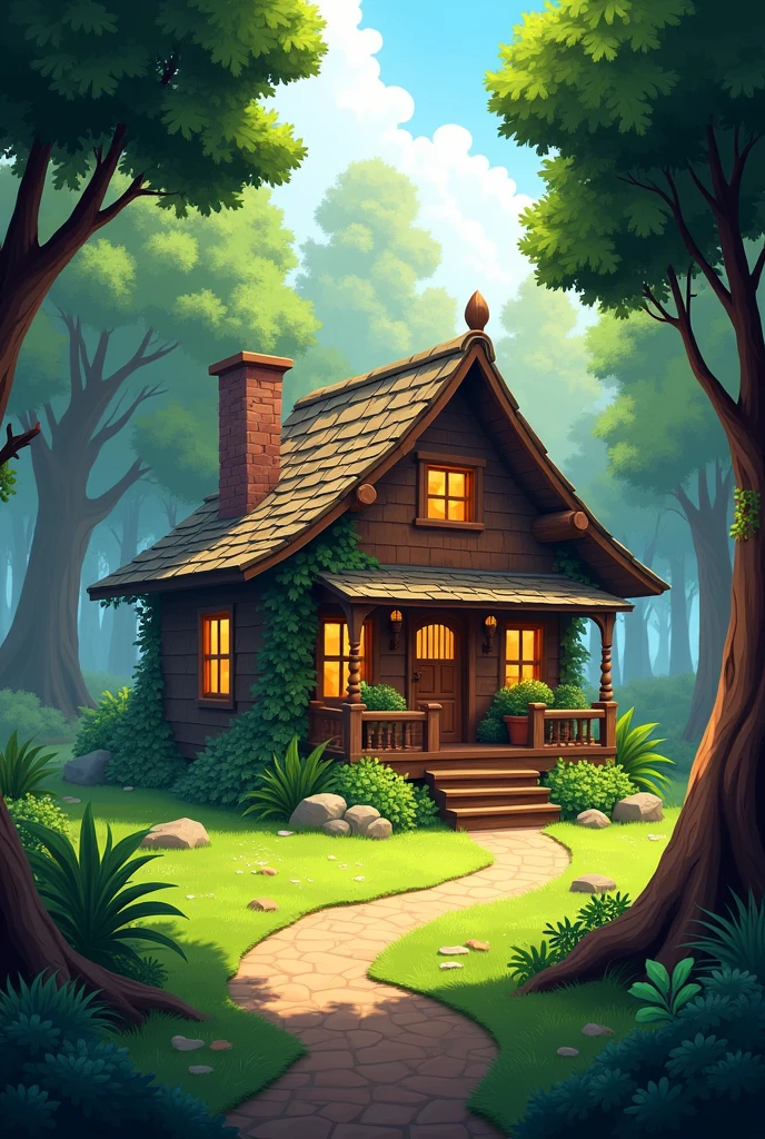 Create a house in the forest