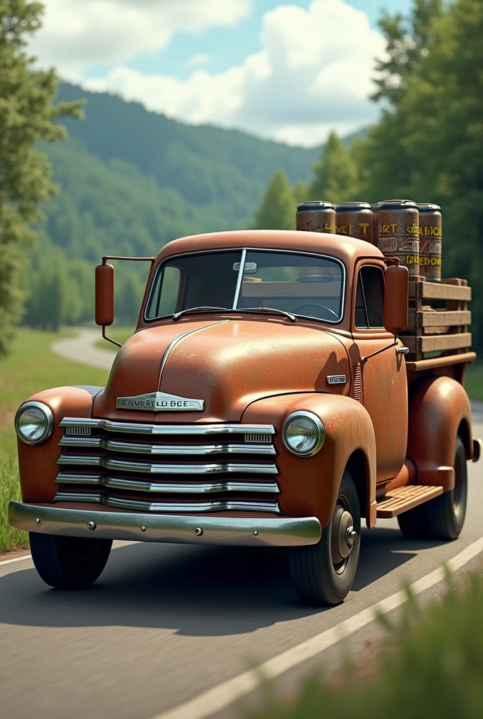Draw a truck with beer