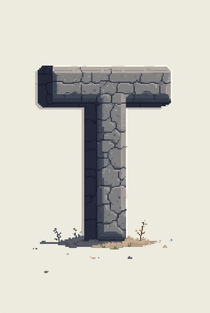 Draw a capital letter T in pixel 