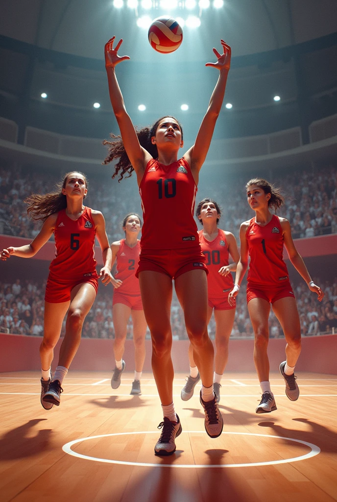Create advertising for my volleyball school called "red storm"