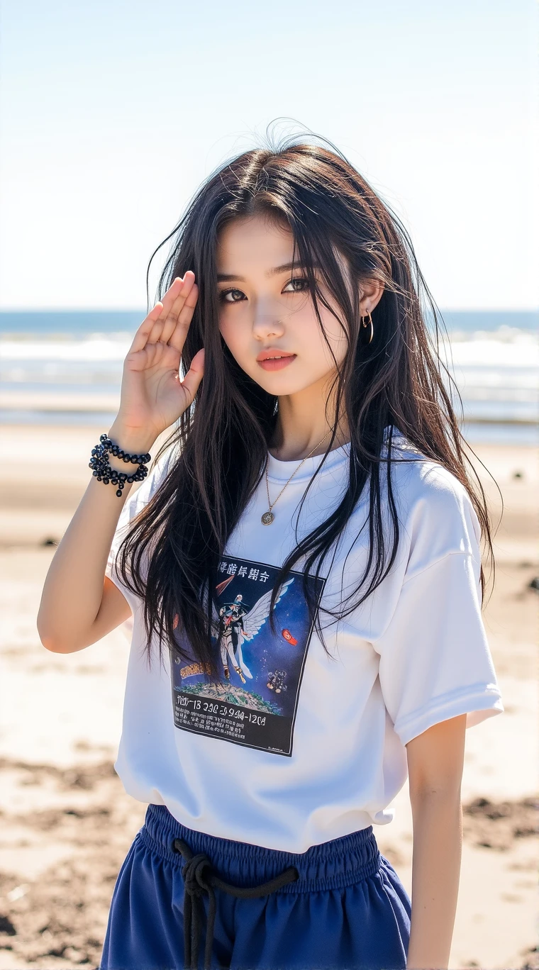 リアルなphotograph、Pay attention to the face of the cute idol high school girl、bikini、Beautiful way to sit , M-shaped feet, photograph,