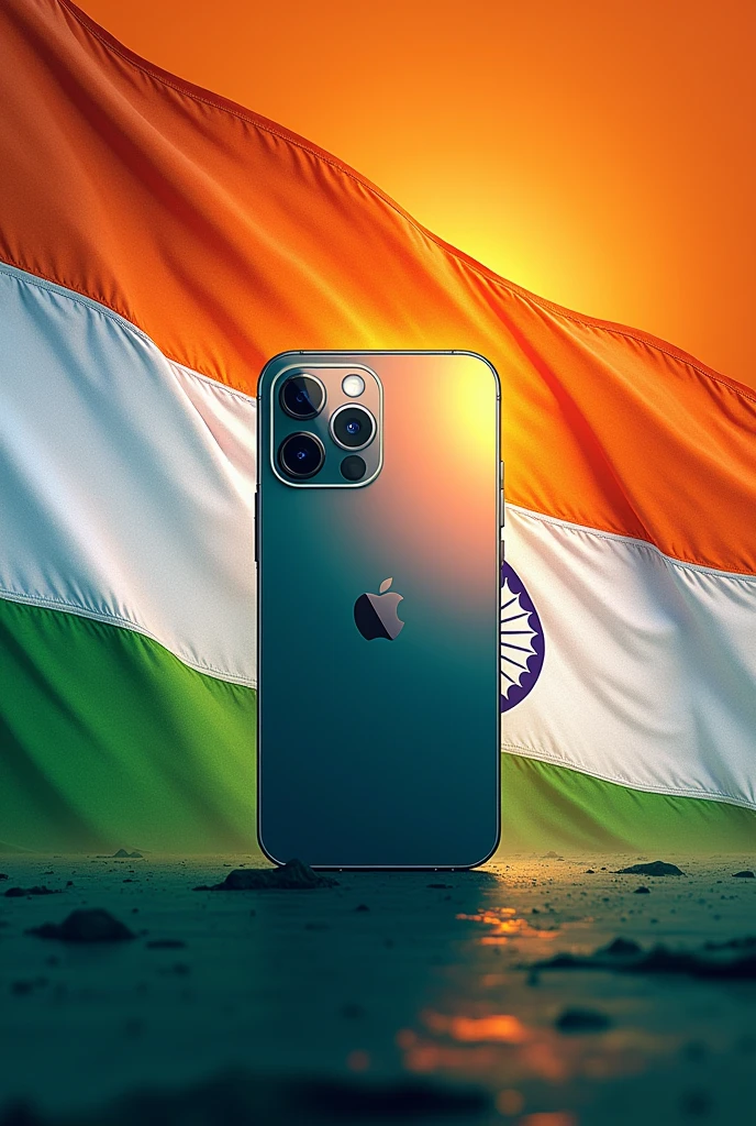 Indian Independence day poseter with iphone 14pro