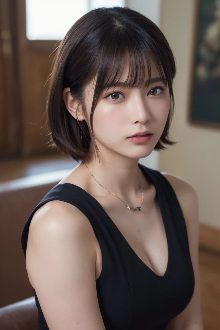 (Highest quality:1.4),(masterpiece:1.4),(Realistic:1.4),(Realistic:1.2),(超High resolution, RAW Photos:1.4),(High resolution, Very detailed:1.2),(8k:1.2),Movie Photos,a photo of a dark-haired,one person's,alone,wear ,((China dress))、((Upper Body:1.3))