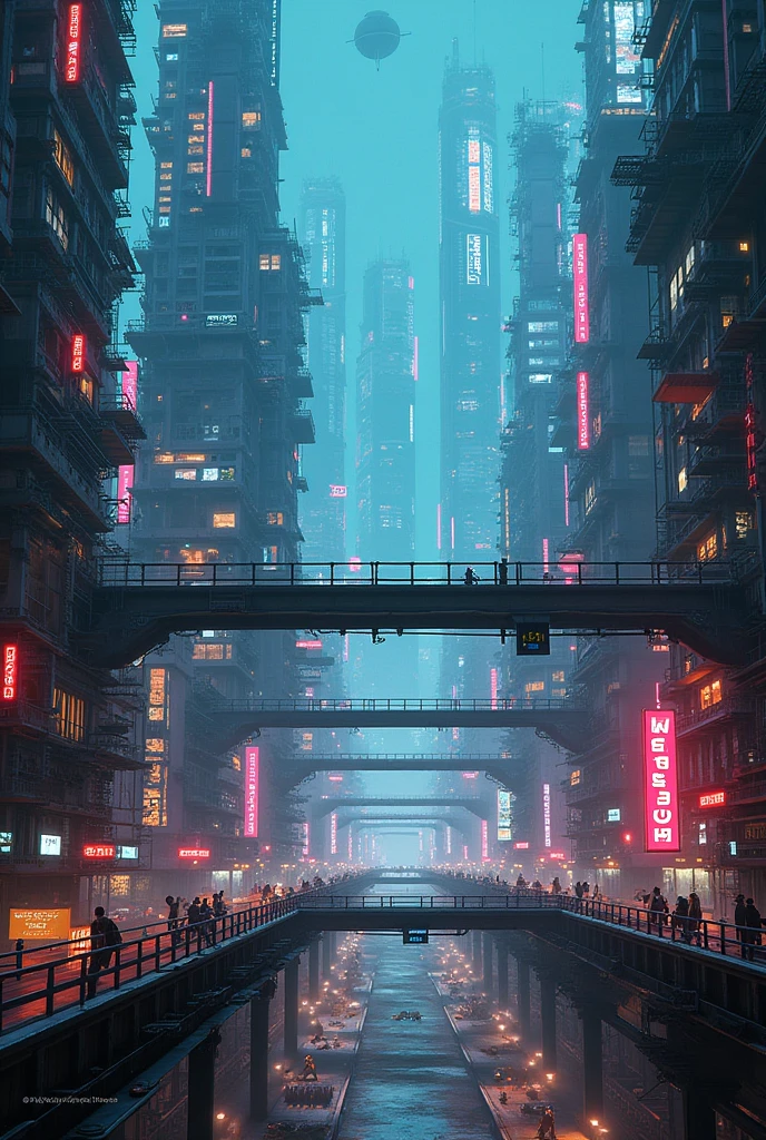 Design a CyberPunk-style map.
This should be a literal map.