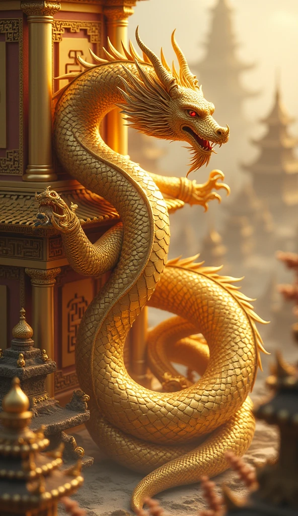 Golden Dragon、Golden Temple、Dragon like a snake