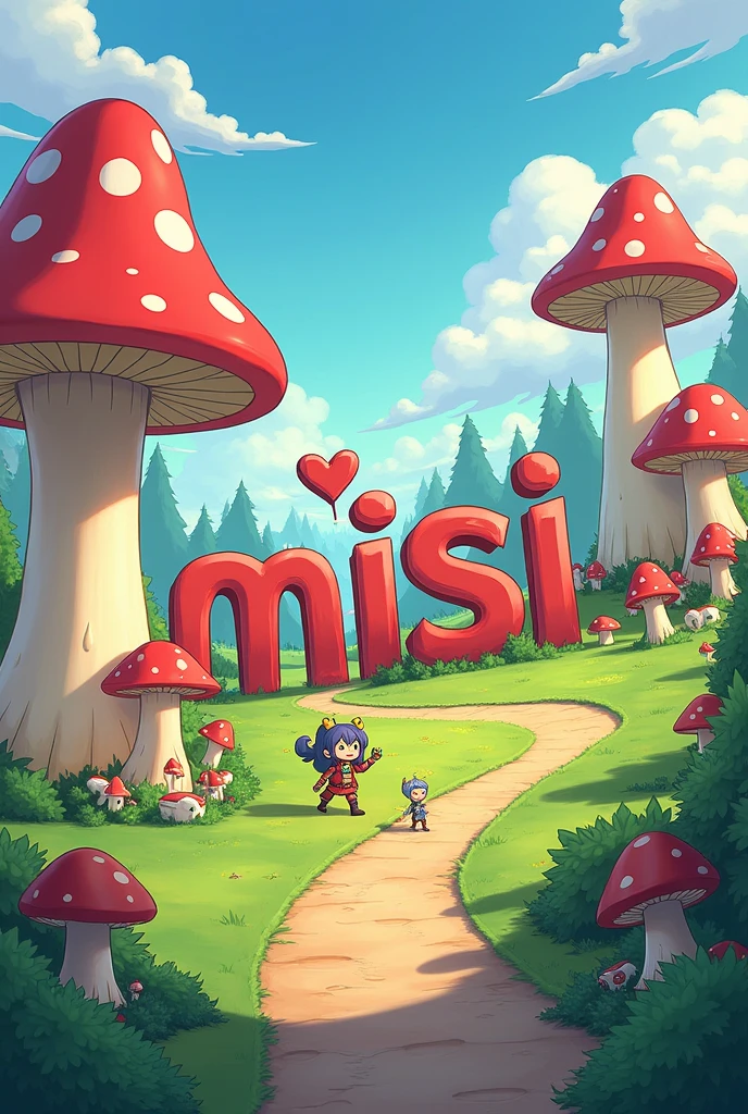 maplestory with word 'misi' in the middle