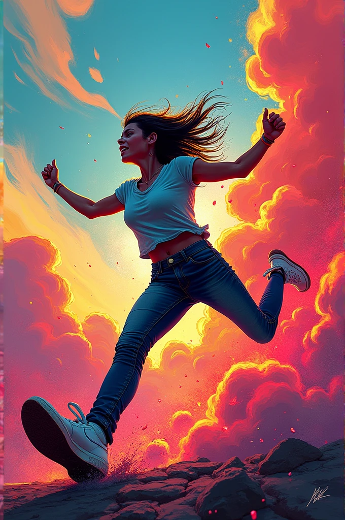 "LET IT RIP, LET IT PLAY!" creat an illustration of this line