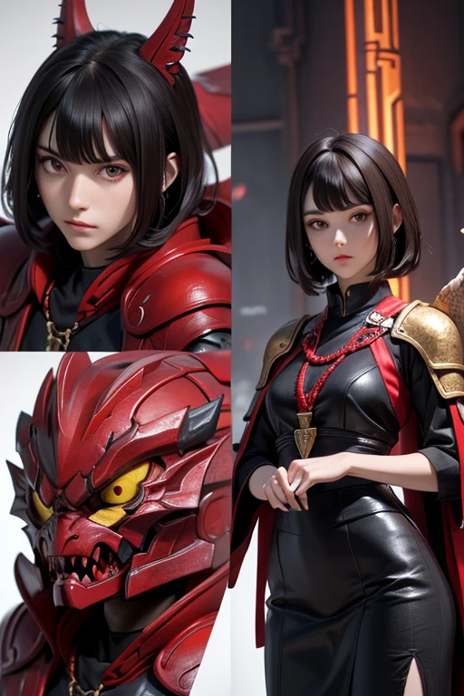 Brunette Hair, Male, Red eyes, Serious expression, Monster Hunter Style, Hand sword, hooligan, high detail