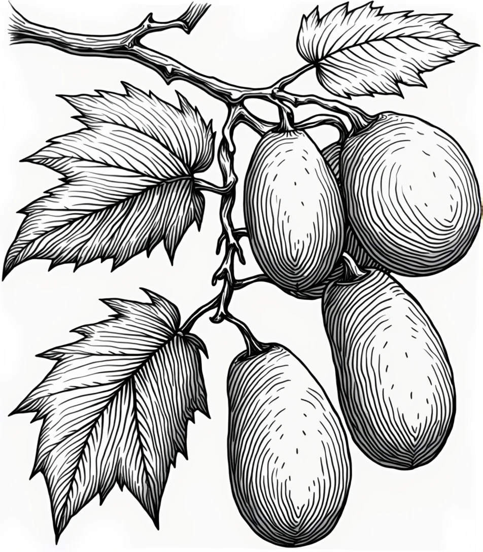 "Grape"Line drawing