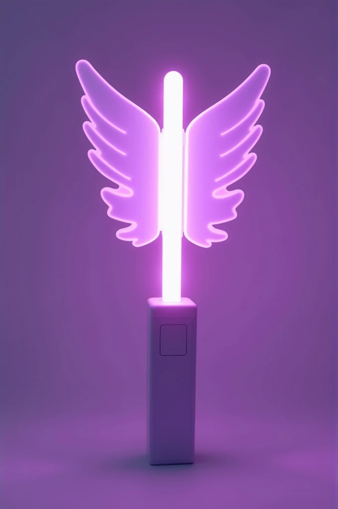Create a lilac-toned lightstick, with its wing-shaped box