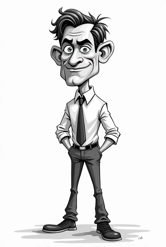 I need a man like cartoon in black and white for teacher