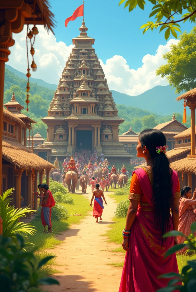 As a temple festival is coming up in Radha's village,