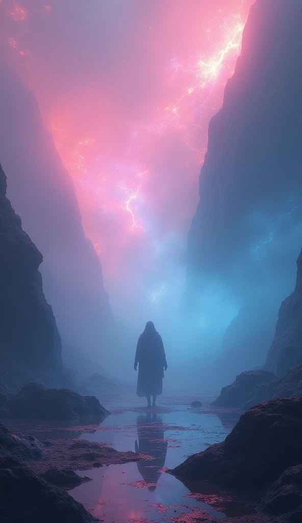 mysterious fog, iridescent, neon dust, shading effects, gradation magic effects, foggy filter effects, glitter effects, graphic CG digital art