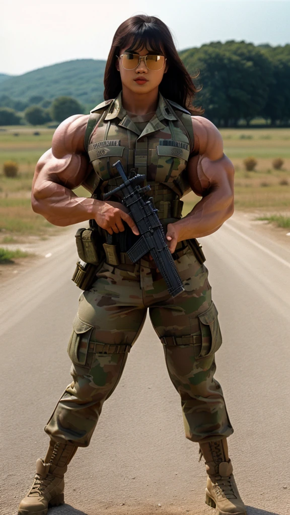 Muscle,large,cock,large cock, erect,cum,hand on cock,assault rifle