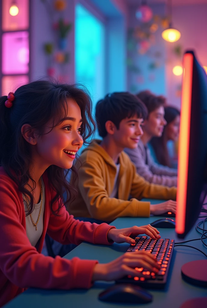 Create images on positive side of computer gaming by showing positivity in games
