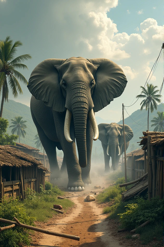 Impact on humans for elephants intruding into human habitation