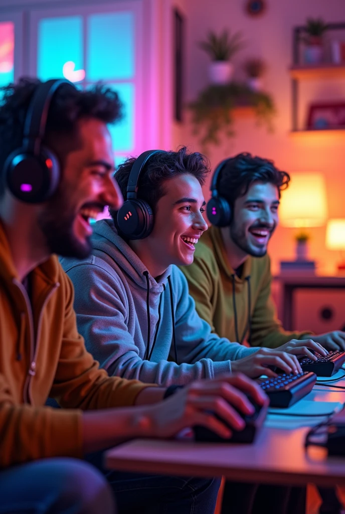 Create images on positive side of computer gaming by showing positivity in games
Create images from the back and having fun
