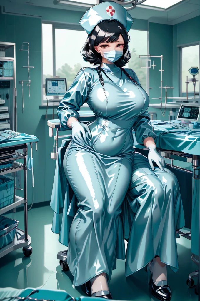 nurse uniform,hospital, latex nurse suit,nurses,busty,elbow gloves,labcoat,black hair woman,red eyes , gigantic ,medical instruments,asian nurse,two nurses,speculum,examination room,oversize ,big ass ,strap on, lay on table ,legs spreaded,giving birth,gyno chair , dentist,Milf,latex,black uniform,oversize breasts