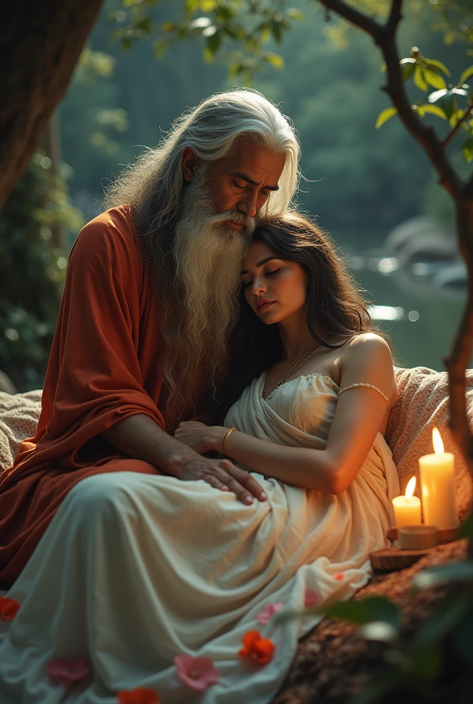 Indian sadhu romance with girl sleeping 