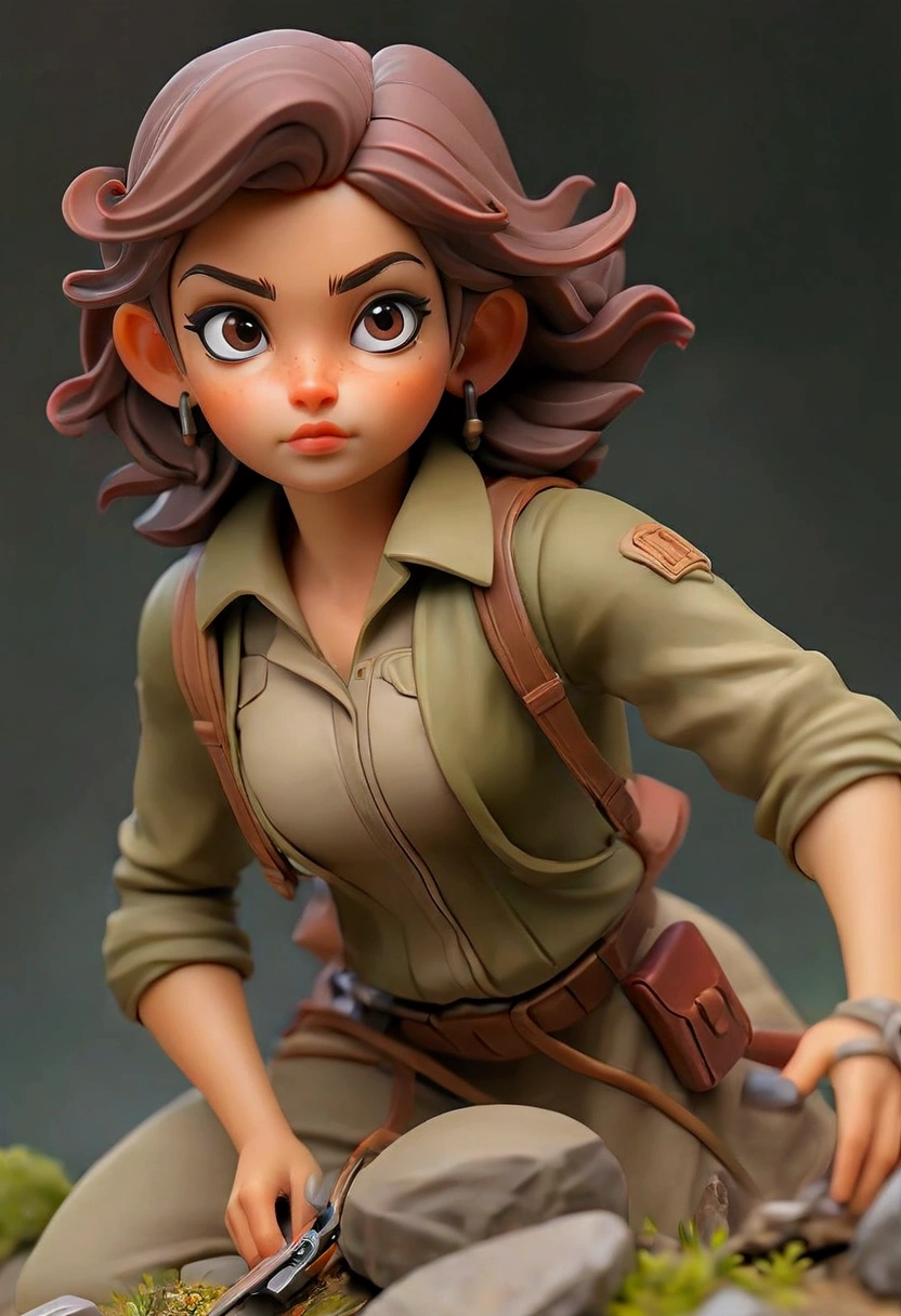 (masterpiece:1.2,Highest quality,Ultra HD,Super detailed),8k,wallpaper,(Photorealistic), Hot and sexy Female miniature action figure,Isometric 3D Diorama,A vast diorama,Matte Paint,Gentle lighting