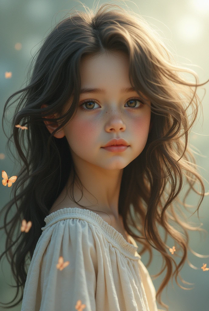 Create this boy with long wavy hair and style