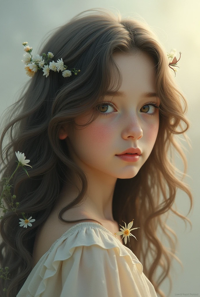 Create this boy with long wavy hair and style