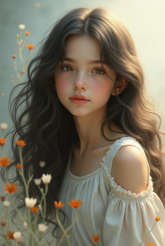 Create this boy with long wavy hair and style