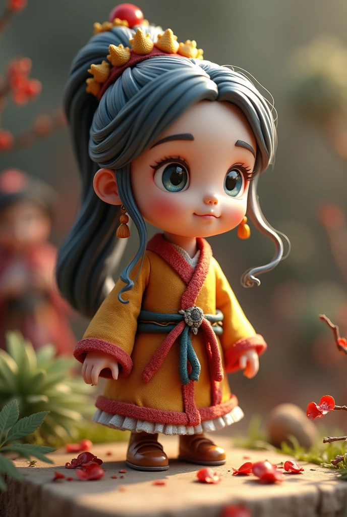 (masterpiece:1.2,Highest quality,Ultra HD,Super detailed),8k,wallpaper,(Photorealistic), Female miniature action figure,Isometric 3D Diorama,A vast diorama,Matte Paint,Gentle lighting